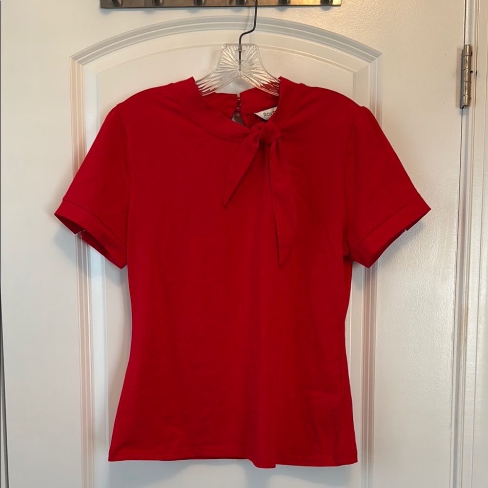 Red Bow Tie Women's Top